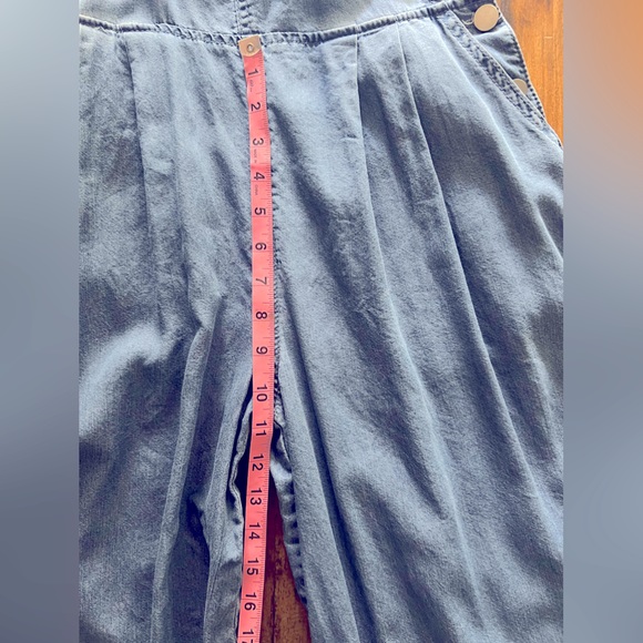 EUC - Never Worn-Jean Wide Leg Over-Alls - Size Medium- (See Measurement Pics) - Picture 9 of 13